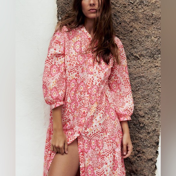 NEW ZARA PRINTED TIERED DRESS - Picture 5 of 9